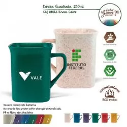 Caneca Ecológica Quadrada Personalizada MG Minas Gerais - ALLMGZ215GC